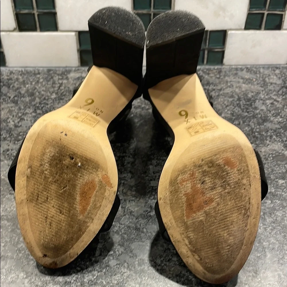 Mix No. 6 Black Ankle Strap Heels - Picture 4 of 4